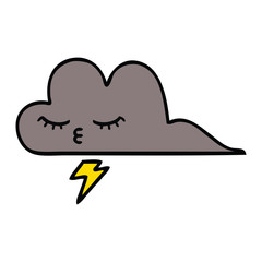 cute cartoon storm cloud
