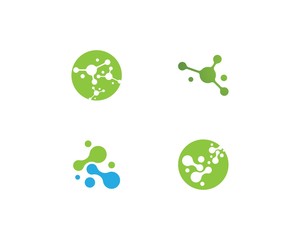 molecule logo vector