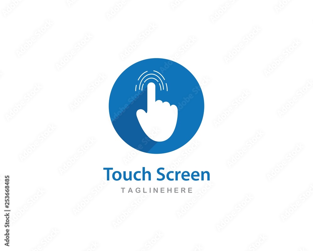 Wall mural digital touch screen technology logo