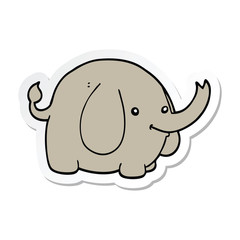 sticker of a cartoon elephant