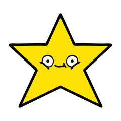 cute cartoon gold star