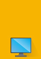 パソコンのフラットデザインのイラスト