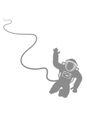 astronaut schlauch weltall kosmonaut raumfahrer raumschiff rakete science fiction weltraumfahrer forscher fliegen schweben schwerelos raumanzug zukunft clipart © Style-o-Mat-Design