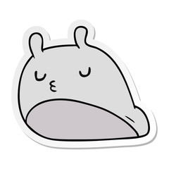 sticker cartoon kawaii fat cute slug