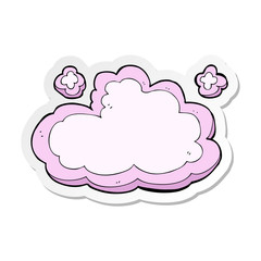 sticker of a cartoon decorative cloud