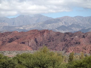 The view alongside the scenic route 76, in La Rioja province, Argentina. 