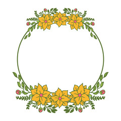 Vector illustration greeting card with colorful flower frame