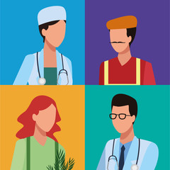 Fototapeta premium Jobs and professions avatar