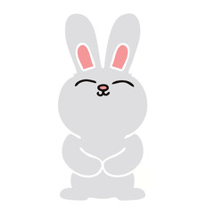 quirky hand drawn cartoon rabbit
