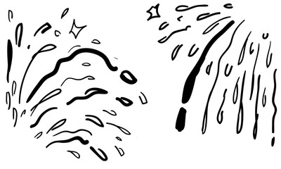 doodle sparkling hand drawn vector