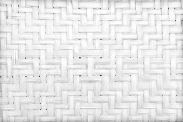 handmade white bamboo or wicker weave texture background
