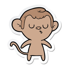 sticker of a cartoon monkey