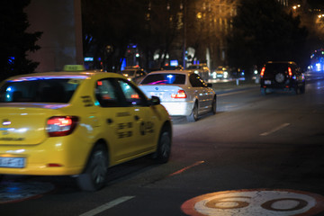 taxi  in  city
