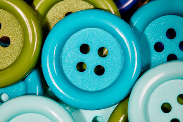 Blue, Green and Aqua Large Buttons