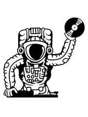 astronaut dj musik party club disko platte auflegen mischpult weltall kosmonaut raumfahrer raumschiff rakete science fiction weltraumfahrer forscher fliegen schweben schwerelos raumanzug zukunft