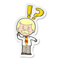 sticker of a cartoon werewolf in top hat