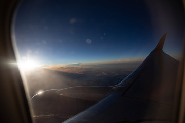 Fototapeta na wymiar view from the plane window