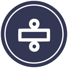 division sign circular icon