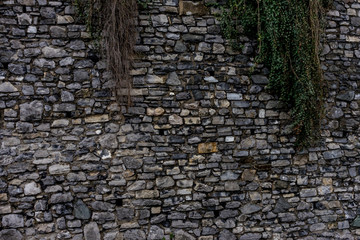 Italy, Varenna, Lake Como, FULL FRAME SHOT OF STONE WALL