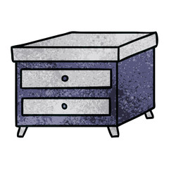 textured cartoon doodle of a bedside table