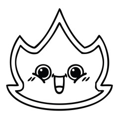 line drawing cartoon fire