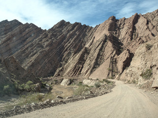 The view alongside the scenic route 76, in La Rioja province, Argentina. 