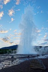 Eruption des Geysirs, Island