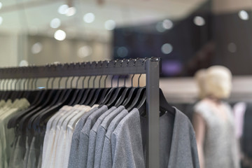 Obraz premium clothes line in glasses shop at shopping department store for shopping , business fashion and advertisement concept