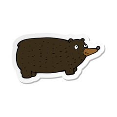 sticker of a funny cartoon bear