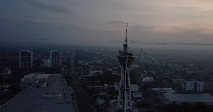Aerial view landscape of Alor Setar Kedah. Alor Setar Tower is one of the famous tourist attraction in Kedah Malaysia