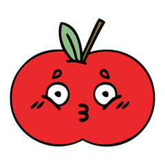 cute cartoon red apple