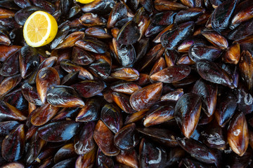 Turkish style stuffed Mussels, Midye Dolma mediterranean cuisine