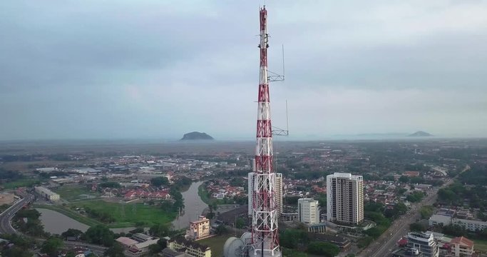 Alor Setar, Kedah, Malaysia, April 2018 : Aerial view of Alor Setar Town, Kedah Malaysia. The Tower is one of the famous place to visit in Kedah