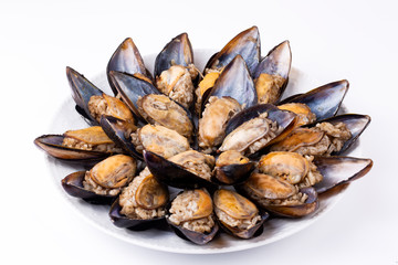 Turkish style stuffed Mussels, Midye Dolma mediterranean cuisine