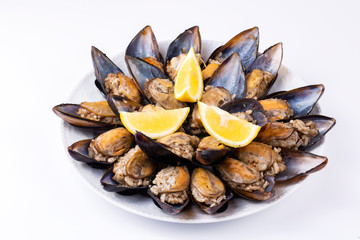 Turkish style stuffed Mussels, Midye Dolma mediterranean cuisine