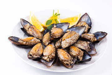 Turkish style stuffed Mussels, Midye Dolma mediterranean cuisine