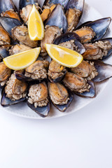 Turkish style stuffed Mussels, Midye Dolma mediterranean cuisine