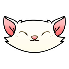 quirky gradient shaded cartoon cat