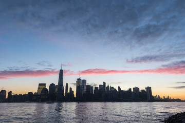 Fototapeta na wymiar New York City Skyline At Dawn