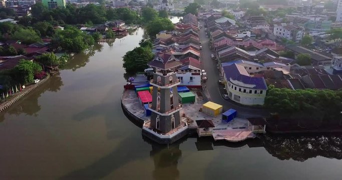 Beautiful aerial view of landscape in Alor Setar, Kedah Malaysia. Nothern state in Malaysian country