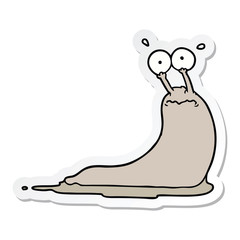 sticker of a cartoon slug