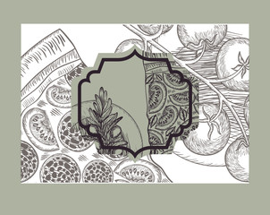 elegant frame victorian with italian food