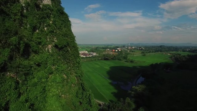 Beautiful aerial view landscape in the forest in Malaysia