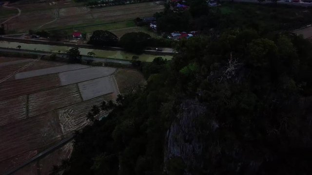 Beautiful aerial view landscape in the forest in Malaysia