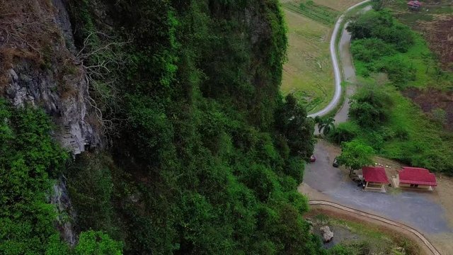 Beautiful aerial view landscape in the forest in Malaysia