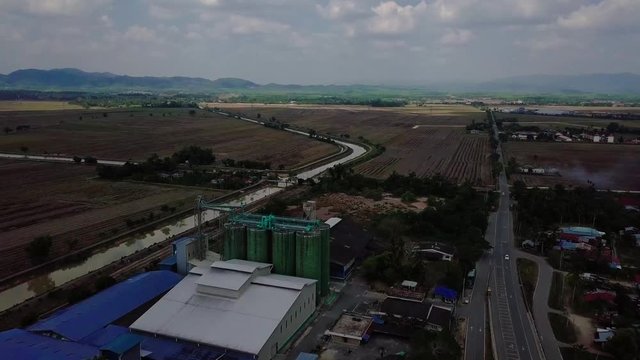 Beautiful aerial view landscape in the forest in Malaysia