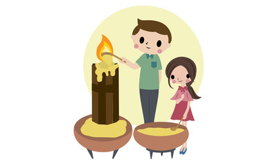 Thai Buddha and monks in Thailand