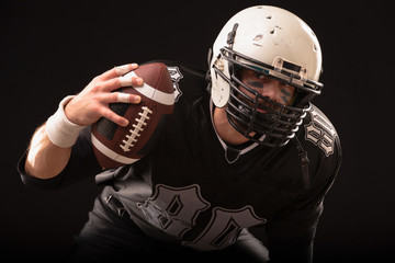 Close up portrait of American Football Player