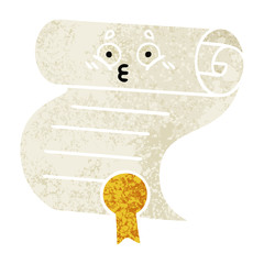 retro illustration style cartoon contract