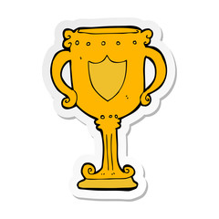 sticker of a cartoon trophy